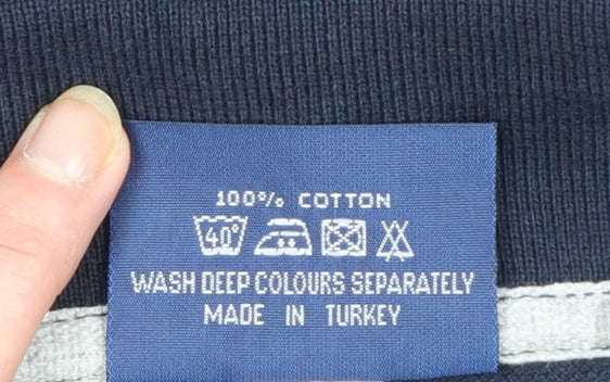 Additional view of Lee Cooper Men’s Blue Cotton Short Sleeve Polo Shirt, size M