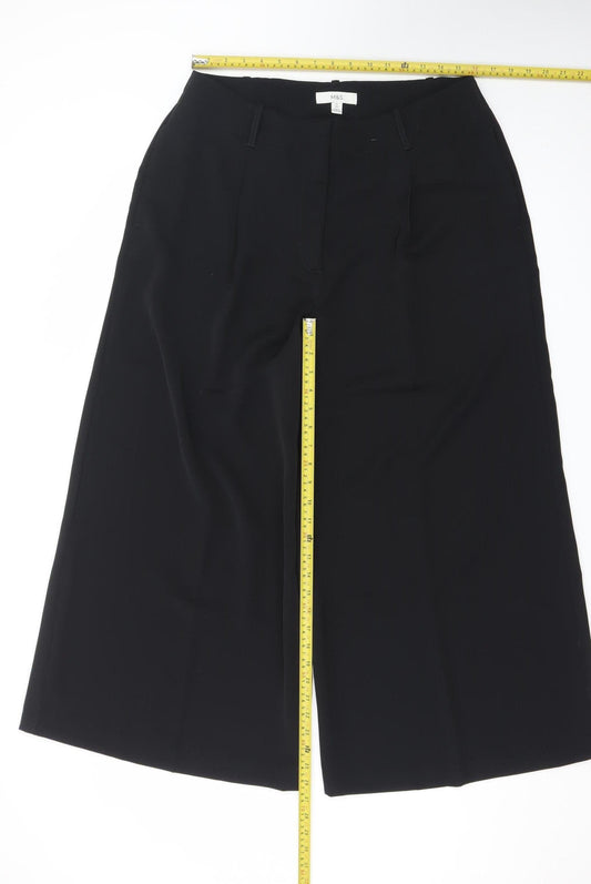 Marks and Spencer Women’s Black Wide-Leg Cropped Trousers Size 16