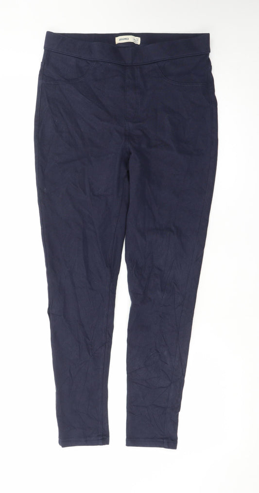 Marks & Spencer Women's Blue Size 12 Jeggings Stretch Cotton Blend