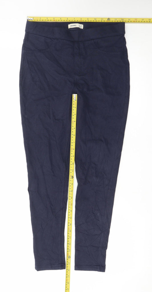 Marks and Spencer Women's Blue Size 12 Jeggings Stretch Cotton Blend