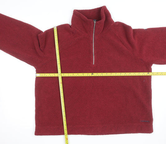 Craghoppers Women Red Fleece 1/2 Zip Pullover Jumper Size 20