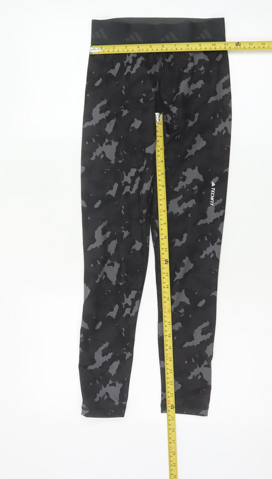 Adidas Women's Black Camouflage Techfit XS Compression Leggings