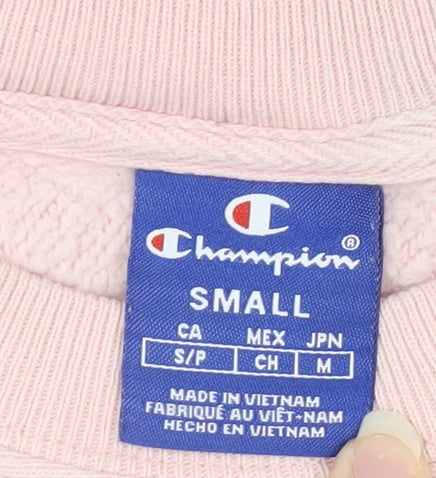 Champion Women's Pink Small Crew Neck Pullover Sweatshirt