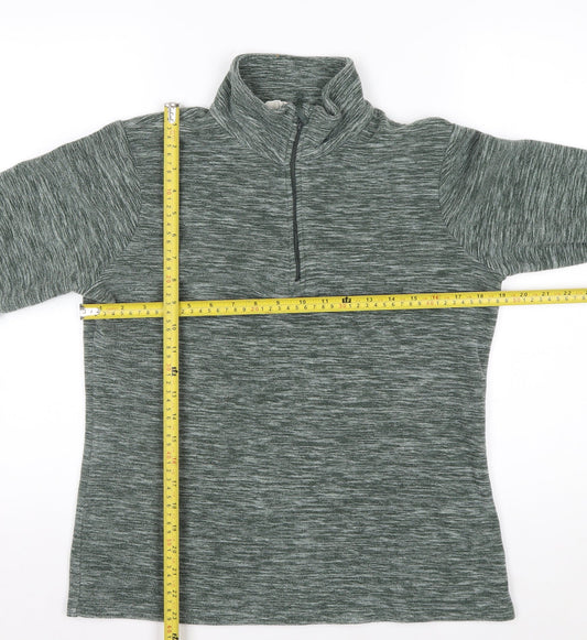 Mountain Warehouse Women’s Green 1/2 Zip Pullover Sweatshirt UK 12