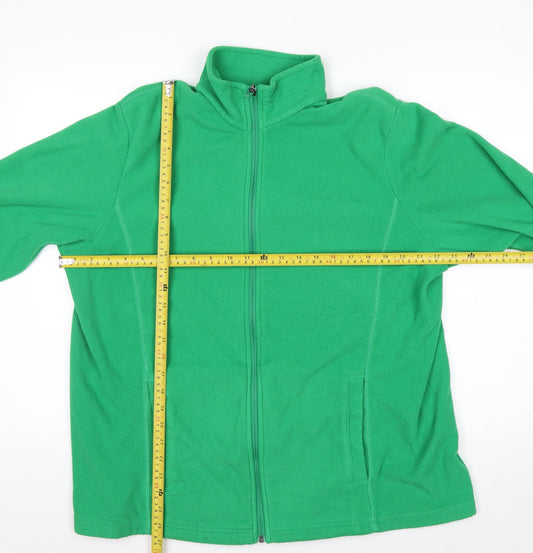 Lands' End Women's Green Fleece Full Zip Jacket Size 20 Plus