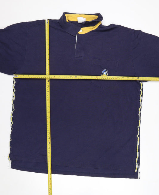 Disney Store Men’s Blue Donald Duck Polo Shirt XL Cotton