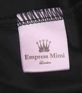 Additional view of Empress Mimi Women Black Chemise L Velvet Lace Slip
