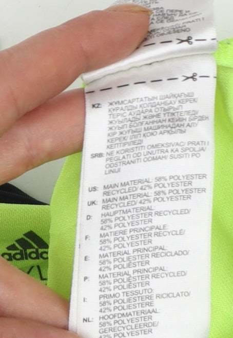 Adidas Boys Yellow Football Jersey T-Shirt 13-14 Years Climalite