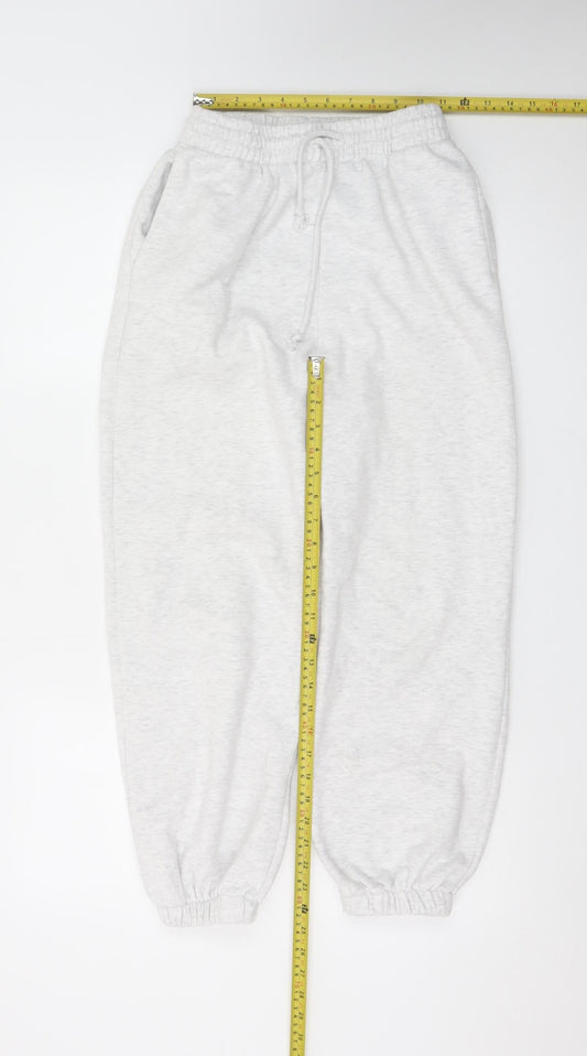 Zara Women’s Grey Fleece Sweatpants S Elastic Waist Casual