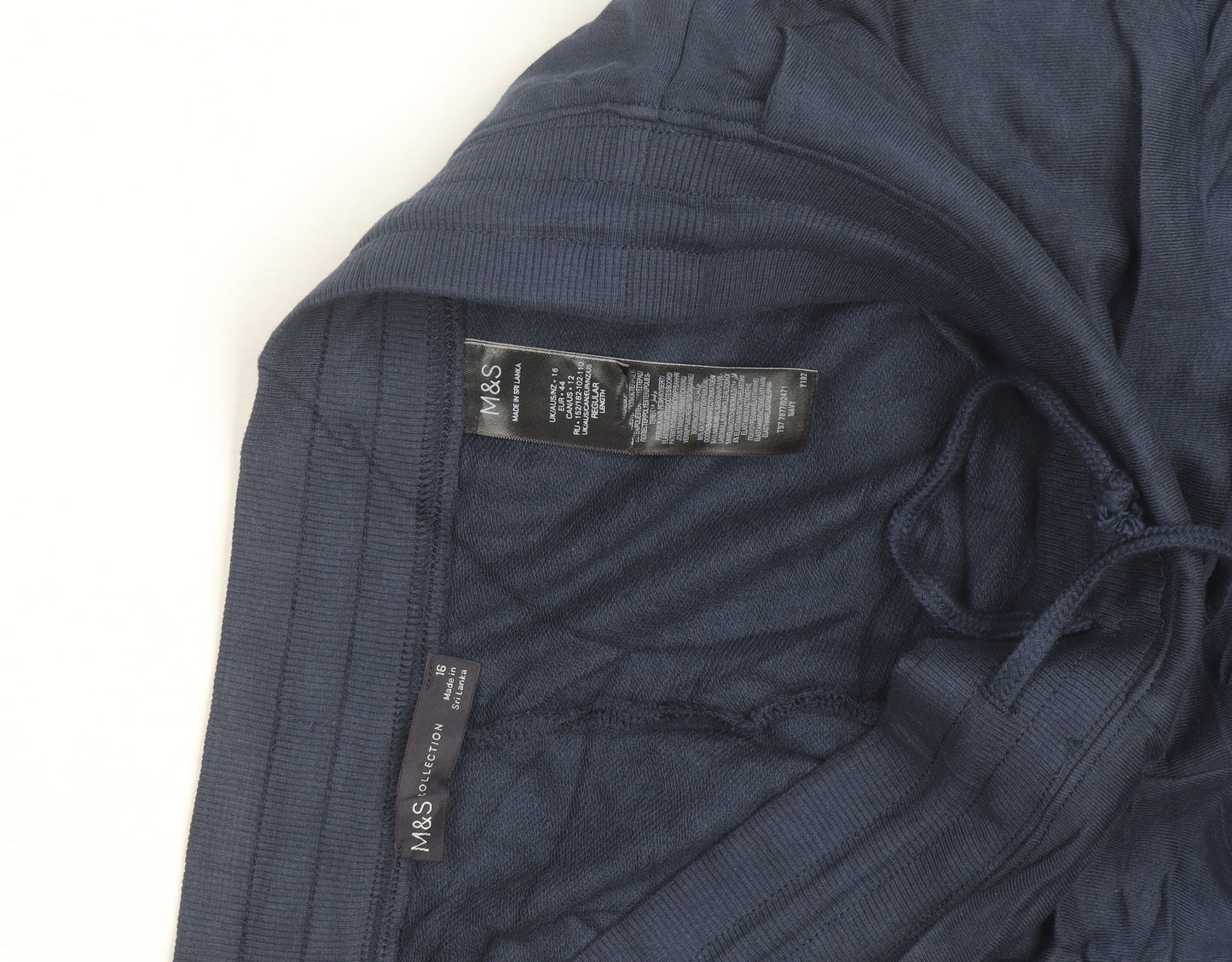 Marks and Spencer Women’s Blue Jersey Jogger Trousers Size 16