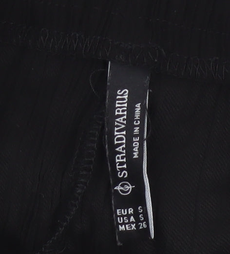 Stradivarius Women's Black Straight Leg Trousers Size S
