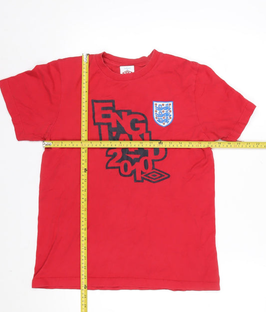 Umbro Men's Red England 2010 Graphic T-Shirt Size S