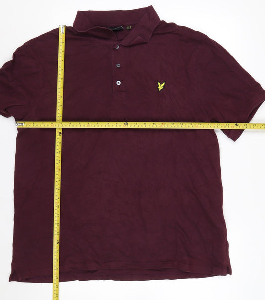 Lyle & Scott Men's Red 2XL Regular Fit Cotton Polo Shirt