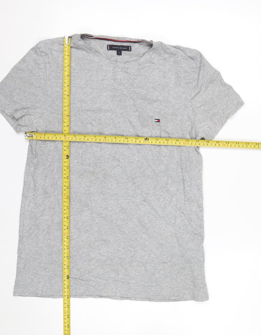 Tommy Hilfiger Men's Grey Crew Neck Cotton T-Shirt Size M