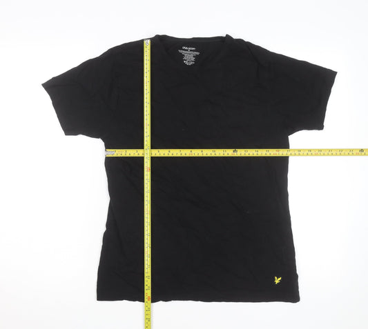 Lyle & Scott Men's Black Crew Neck Regular Fit Cotton T-Shirt M