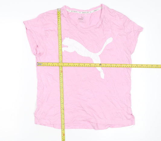 Puma Women's Pink Basic Sports T-Shirt Size 10