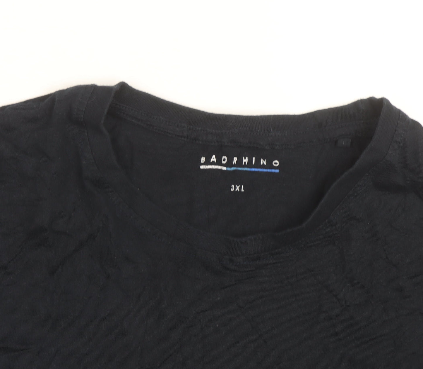 BadRhino Men’s Black 3XL Crew Neck Cotton T-Shirt