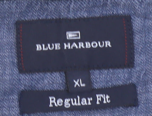 Marks & Spencer Blue Harbour Men's Yellow Cotton Polo Shirt XL Regular Fit