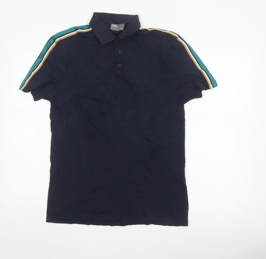 ASOS Men's Blue Slim Fit Polo Shirt Size S Short Sleeve