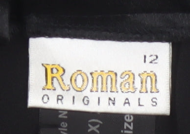 Additional view of Roman Originals Women Black, size 12, Wide-Leg Studded Trousers