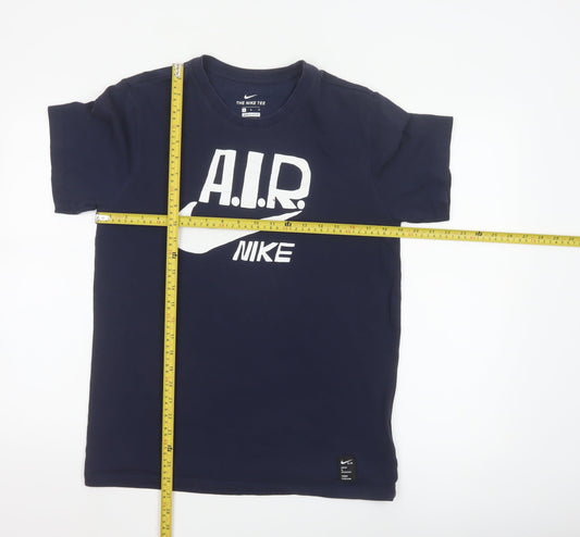 Nike Men's Navy Blue AIR Dri-FIT Graphic T-Shirt Size M