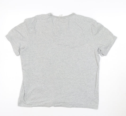 Calvin Klein Women's Grey Cotton Logo T-Shirt Size L