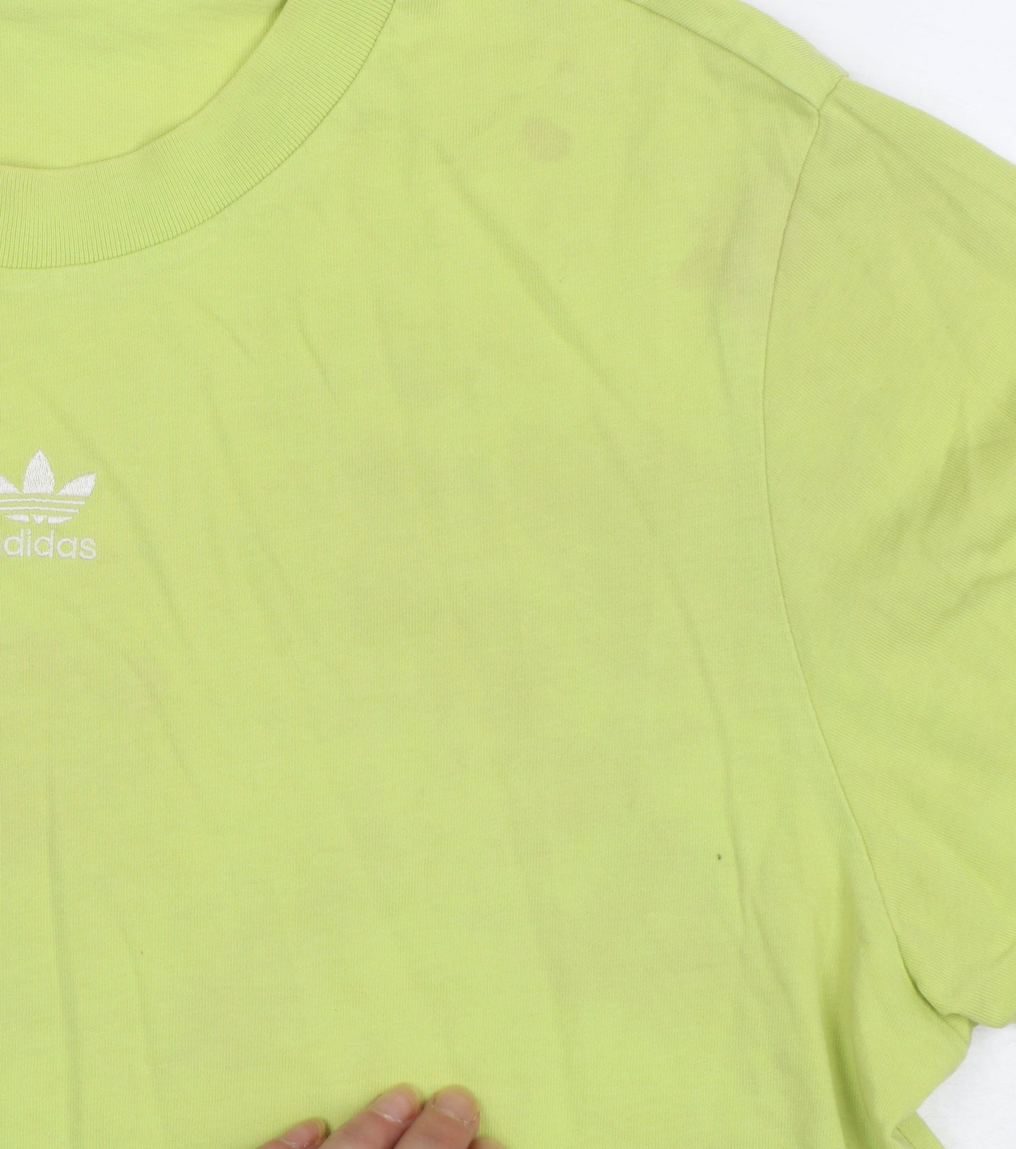Adidas Women's Green Short Sleeve Cotton Sports T-Shirt Size 10