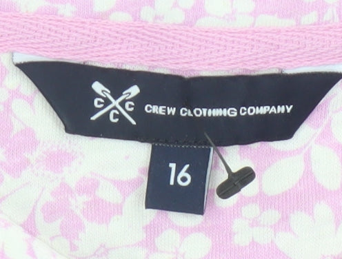 Additional view of Crew Clothing Pink Floral Ruffle Sleeveless Blouse, size 16