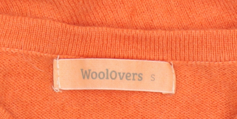Woolovers Women’s Orange Cashmere Merino Cardigan Size S