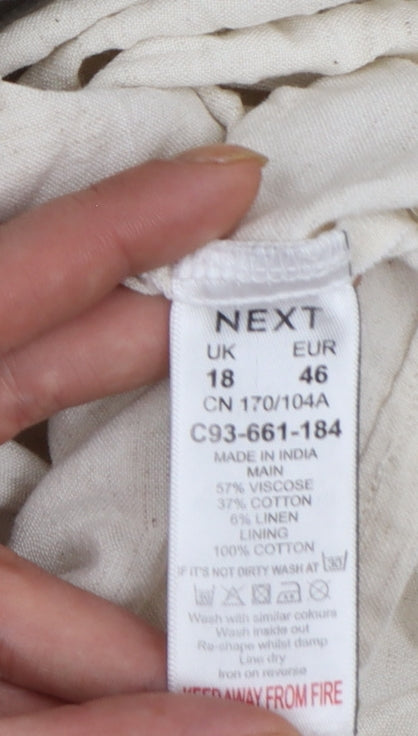 Next Women Ivory Embroidered Maxi Dress Size 18 Boho Summer Style