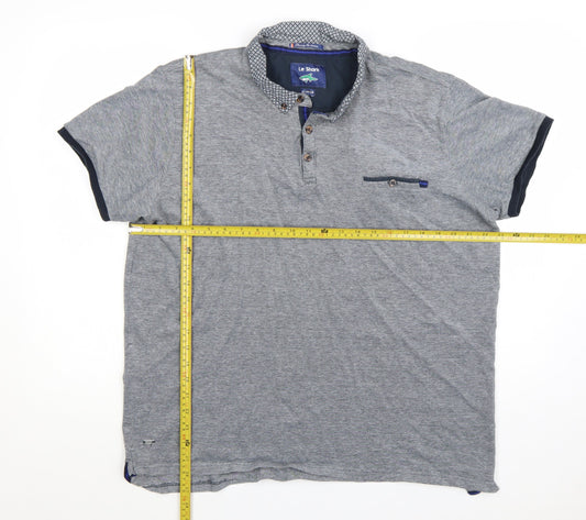 Le Shark Men’s Grey Short Sleeve Polo Shirt 2XL Regular Fit