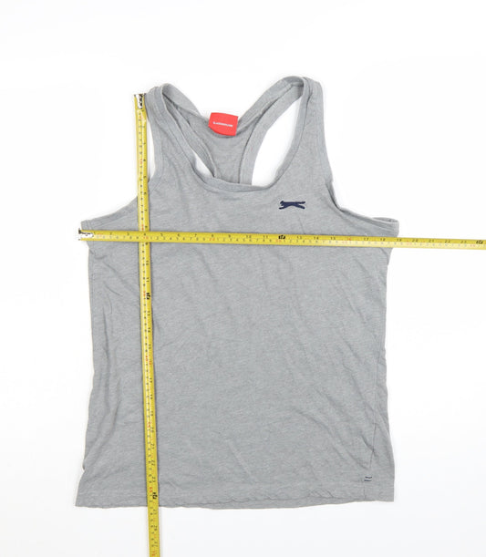 Slazenger Men’s Grey Athletic Tank Top L Lightweight Gym Wear