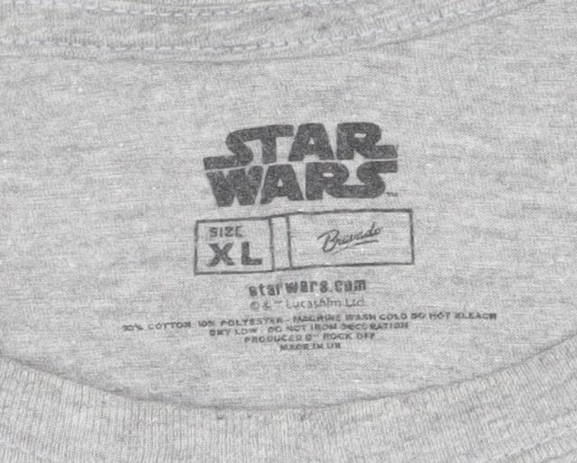 Star Wars Men's Grey XL Graphic Print T-Shirt by Bravado