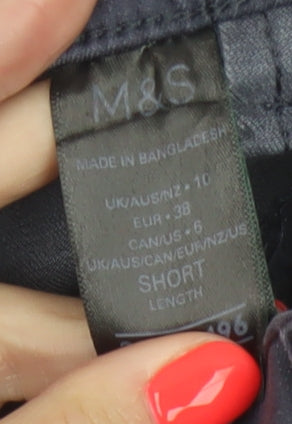 Marks and Spencer Women's Grey Cotton Blend Jogger Trousers Size 10