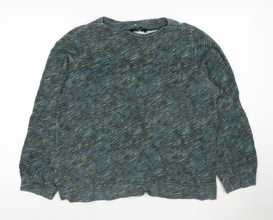 Jaeger Women’s Multicoloured Cotton Pullover Sweatshirt Size M