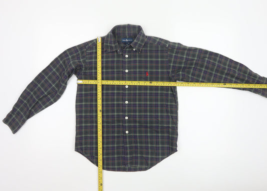 Ralph Lauren Boys Multicoloured Plaid Cotton Button-Up Shirt 8 Years