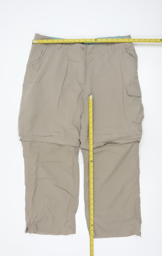 Craghoppers Women's Beige Convertible Cargo Trousers UK 18