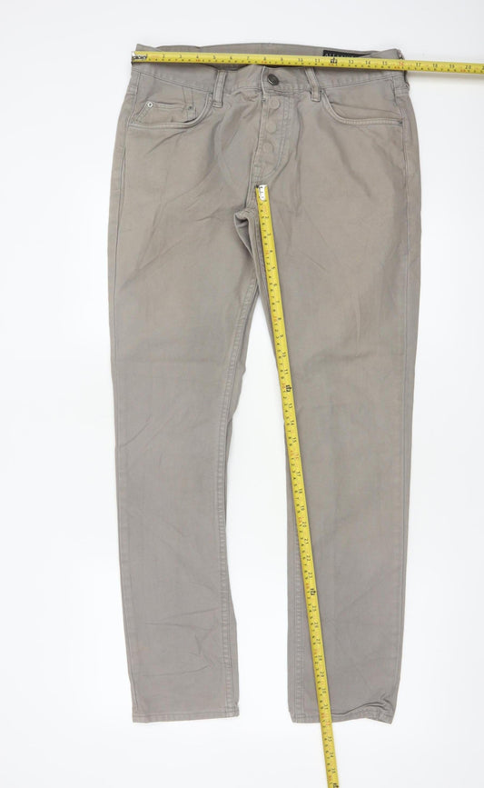 AllSaints Men's Beige Slim Fit Chino Trousers W32