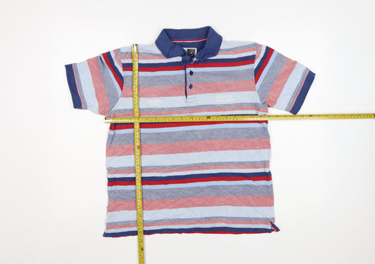 Cotton Traders Men's Multicoloured Striped Polo Shirt Size S