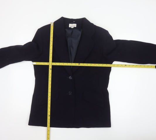 Selective Women Blue Wool Blend Lined Blazer Jacket Size 14