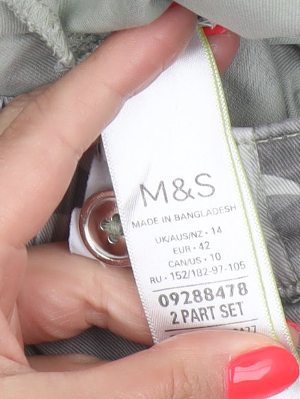 Marks and Spencer Women’s Grey Camouflage Cargo Shorts Size 14