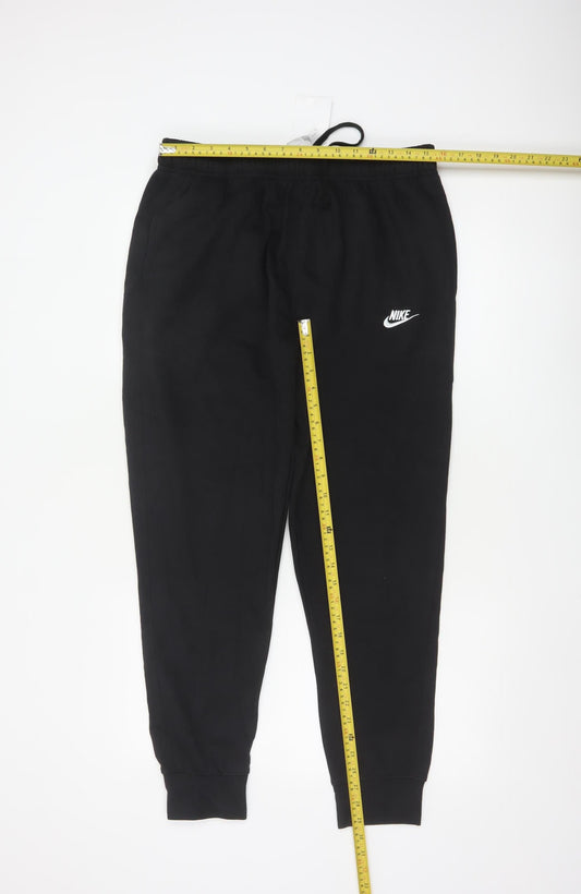 Nike Men's Black Fleece Jogger Trousers L Regular Fit
