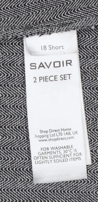 Savoir Women Grey Size 18 Short Dress Pants Trousers