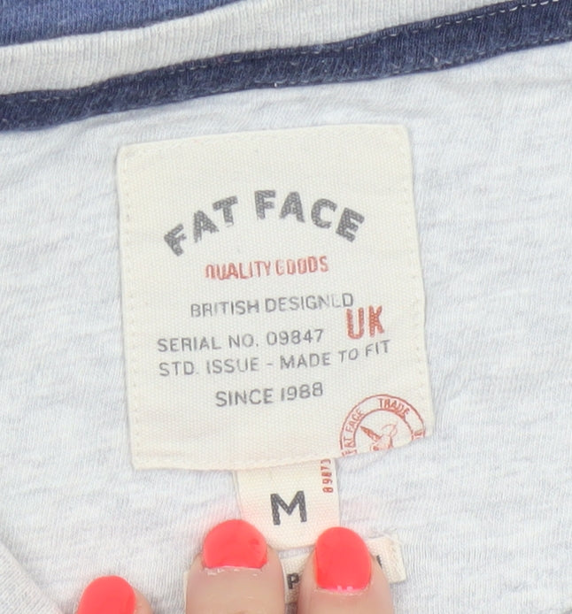 Fat Face Men's Multicoloured Crew Neck Cotton T-Shirt Size M