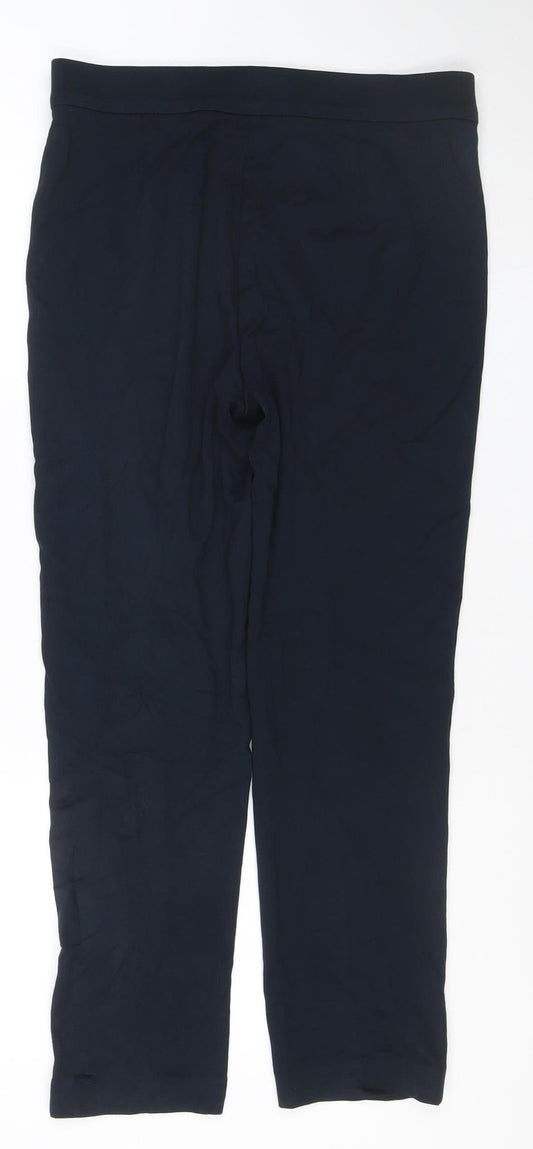 Marks and Spencer Womens Black Size 12 Regular Viscose Blend Leggings
