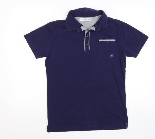 Strength & Honour Men's Blue Cotton Polo Shirt Size M