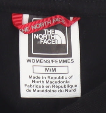 The North Face Women Black M Cropped Mock Neck Long Sleeve Top
