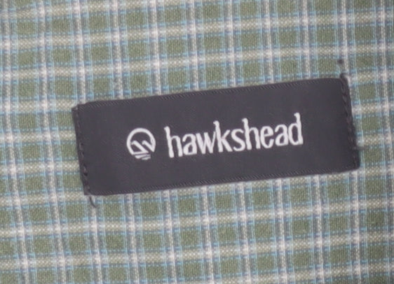 Hawkshead Men’s Green Check Cotton Short Sleeve Button-Up Shirt M