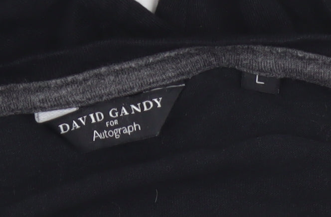 David Gandy for Autograph Men’s Black L Long Sleeve Henley Top