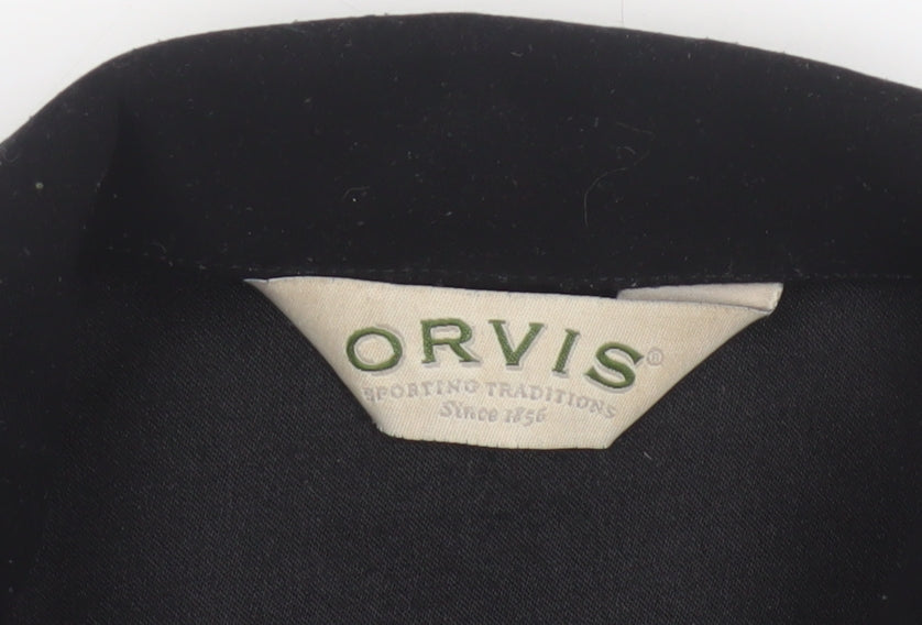 Orvis Women’s Black Small Button Front Collared Basic Jacket
